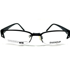EASYCLIP S2495 BLACK EYEGLASSES SUNGLASSES FRAMES 48-16-135